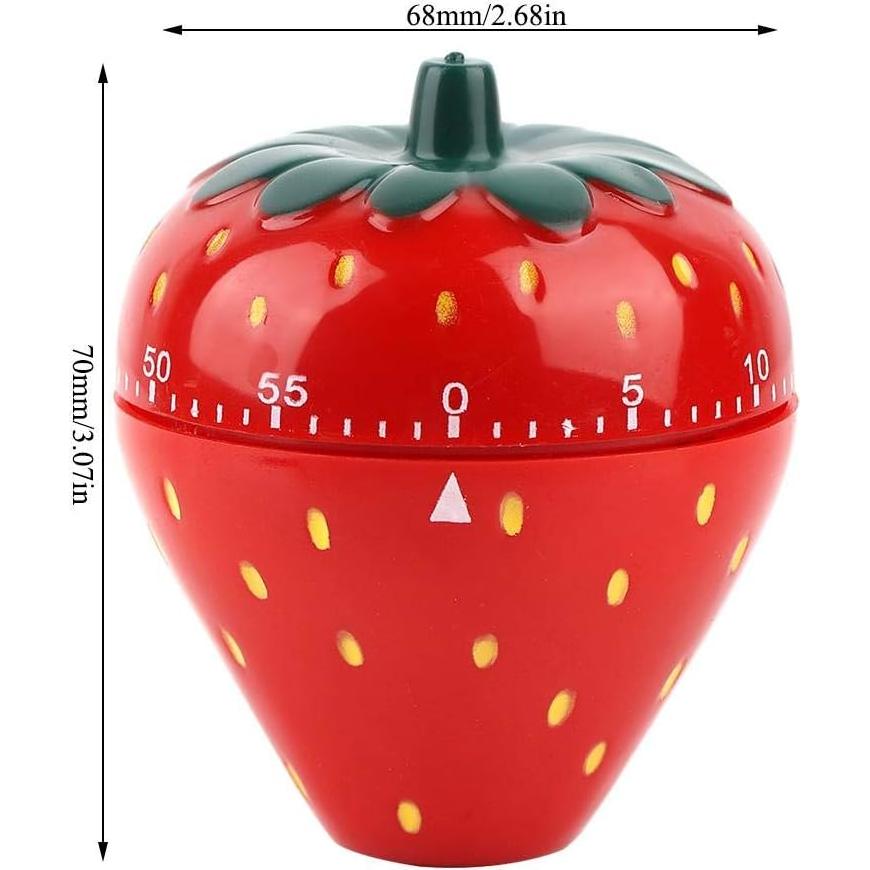 Temporizador de Cocina Mecánico TOPINCN Fresa Roja 60 Min