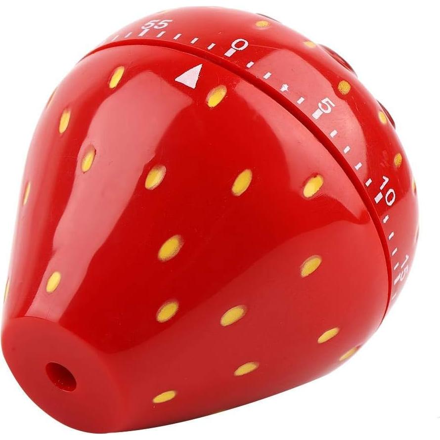 Temporizador de Cocina Mecánico TOPINCN Fresa Roja 60 Min