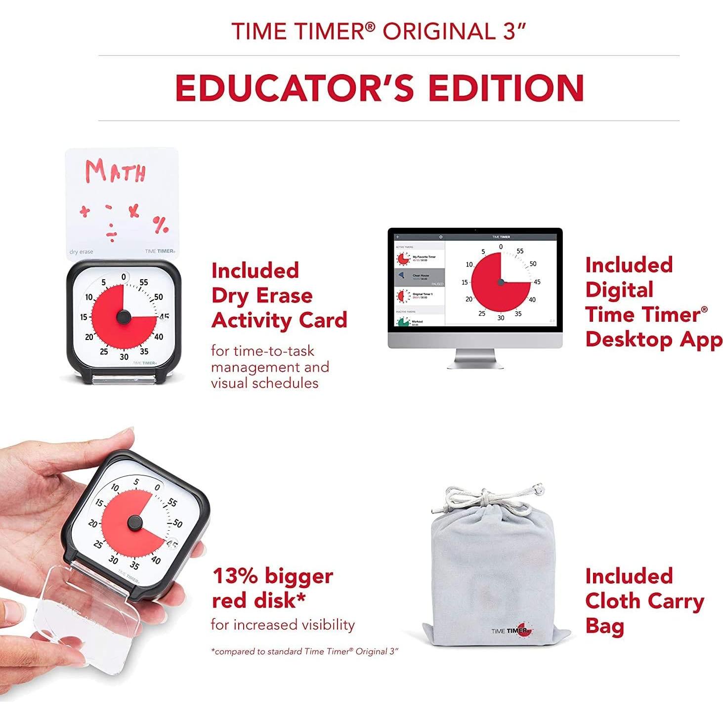 Temporizador Visual Time Timer 60 Minutos para Escritorio