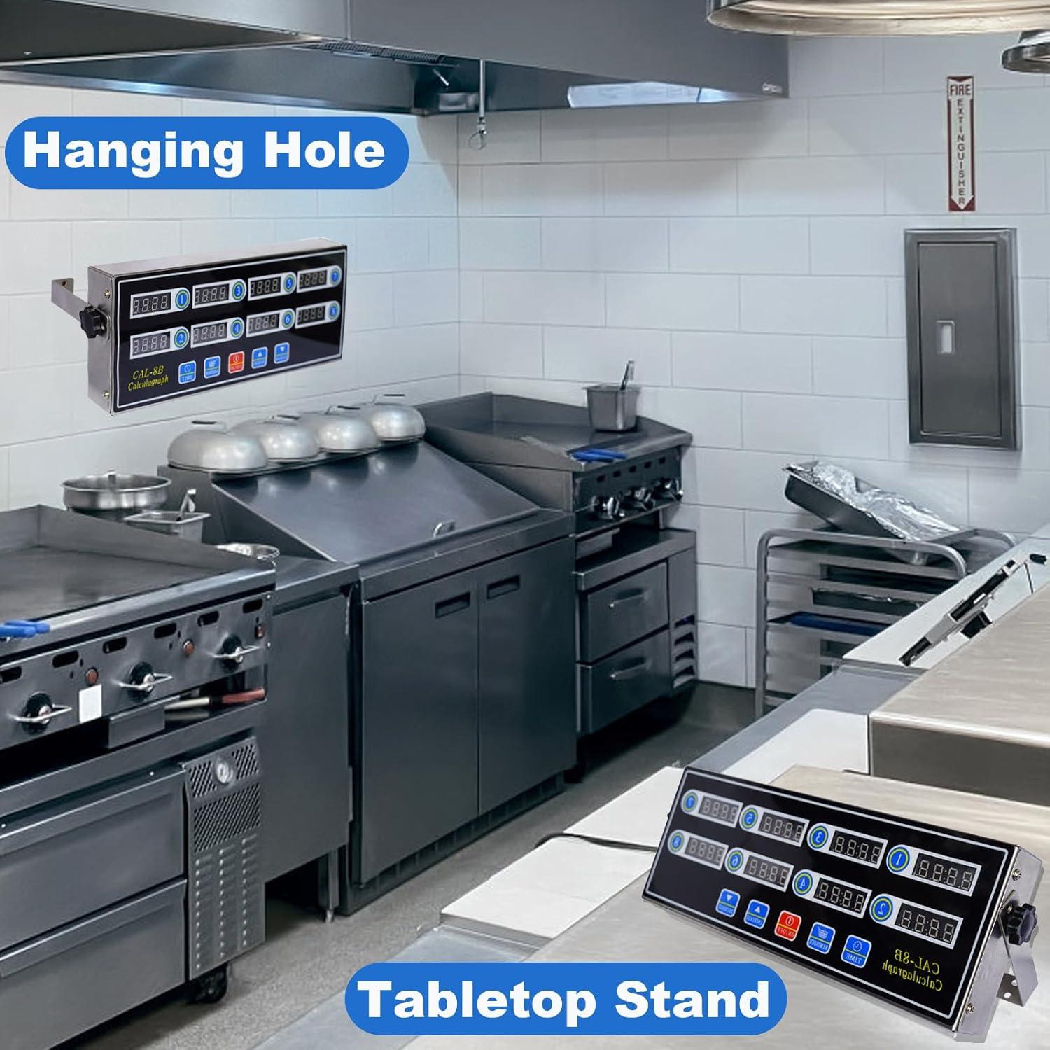 Temporizador Digital de Cocina EVEDMOT 8 Canales Acero Inoxidable