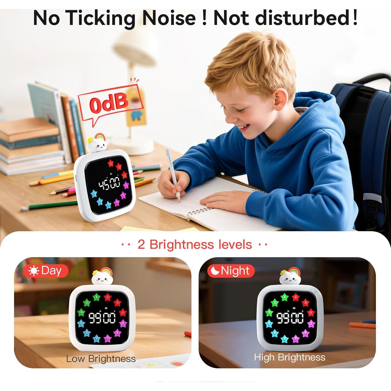 Temporizador Visual Digital Yunbaoit Arcoíris 99 Minutos