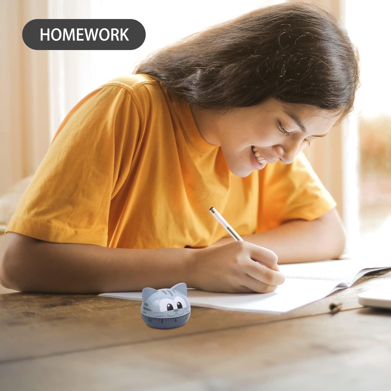 Temporizador de Cocina Mecánico AUDRWALL Gato Gris 85.7g