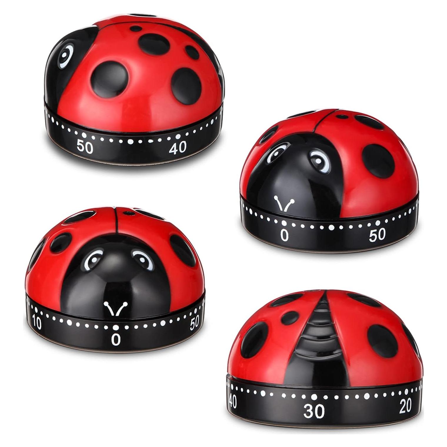 4 Temporizadores de Cocina Mecánicos Mariquita Kanayu 60 Min