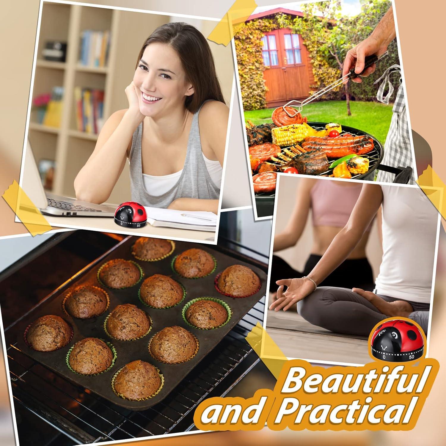 4 Temporizadores de Cocina Mecánicos Mariquita Kanayu 60 Min