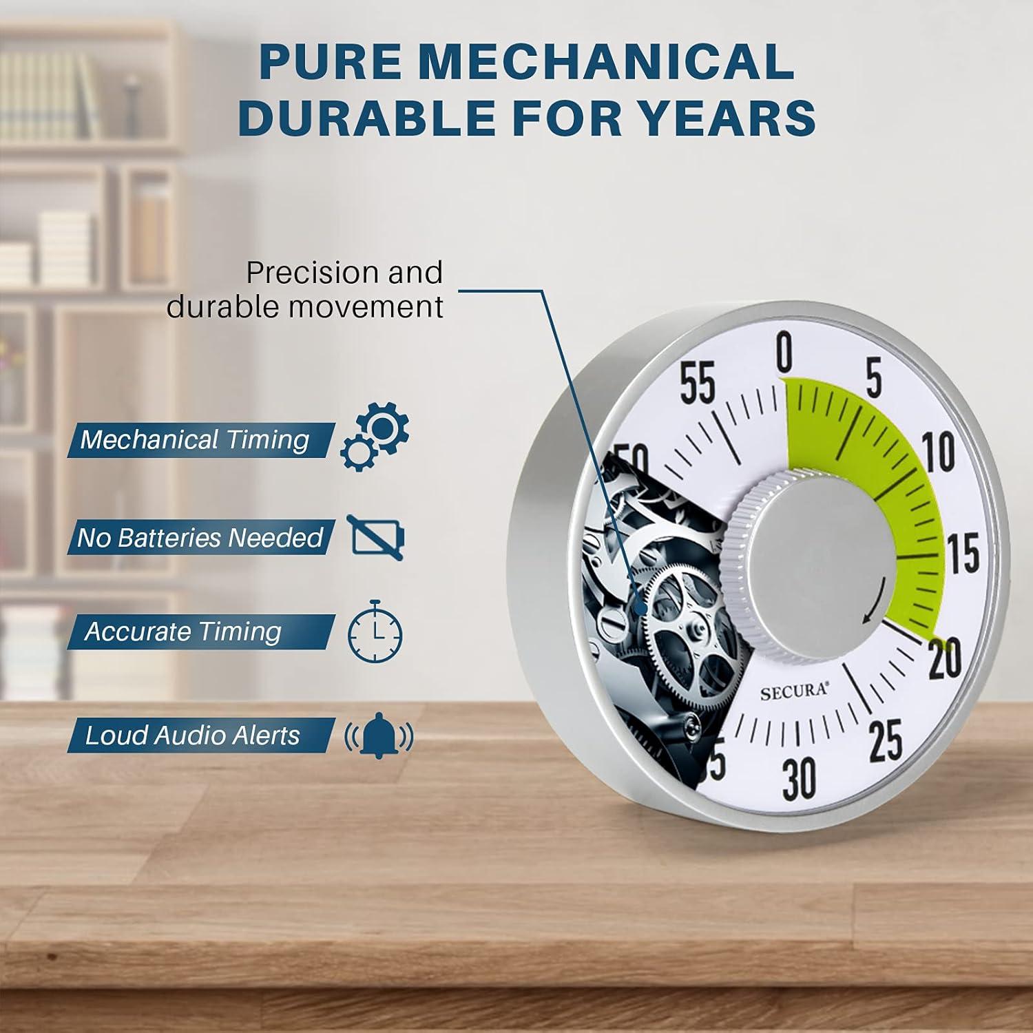 Temporizador Visual Secura 60 Minutos Mecánico Verde
