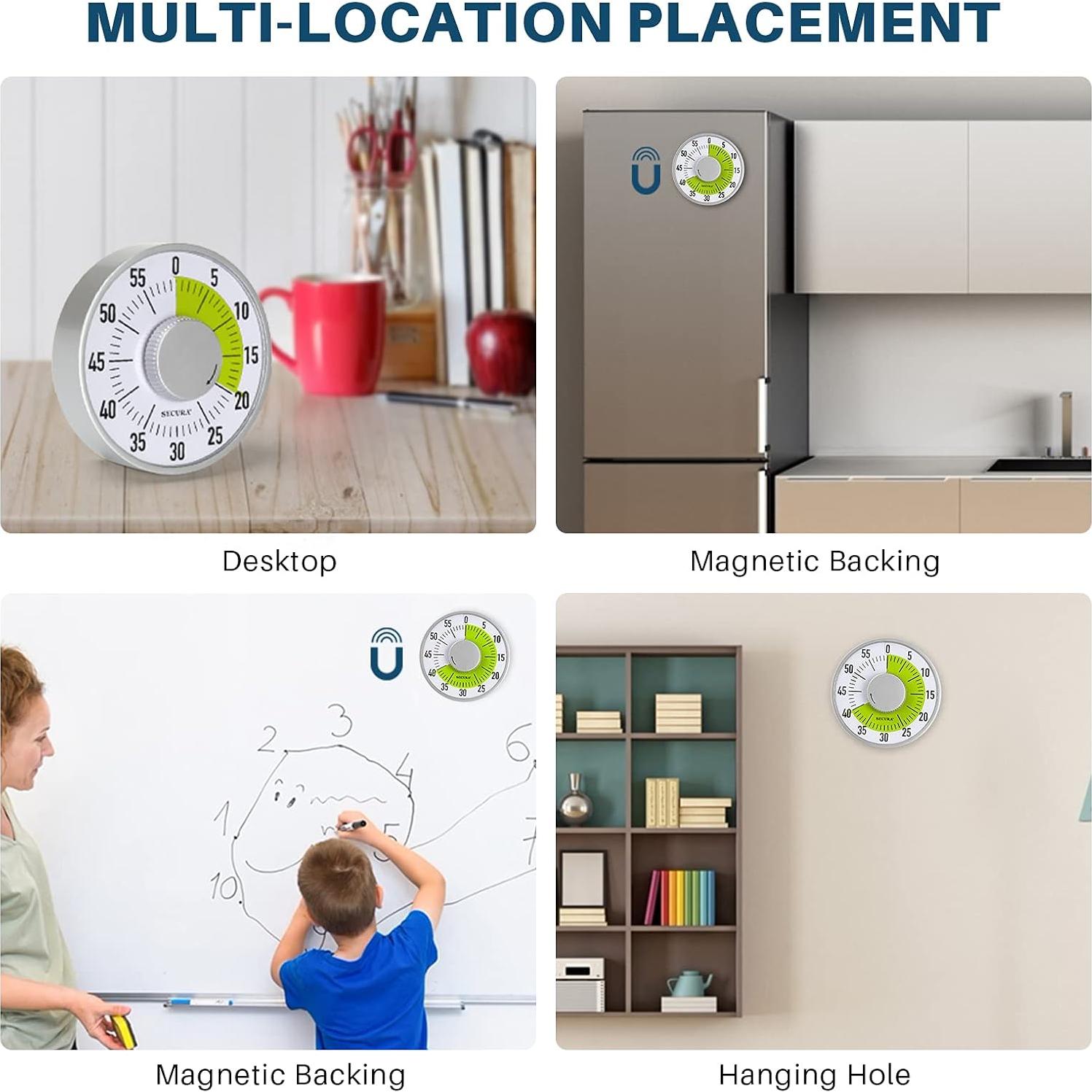 Temporizador Visual Secura 60 Minutos Mecánico Verde
