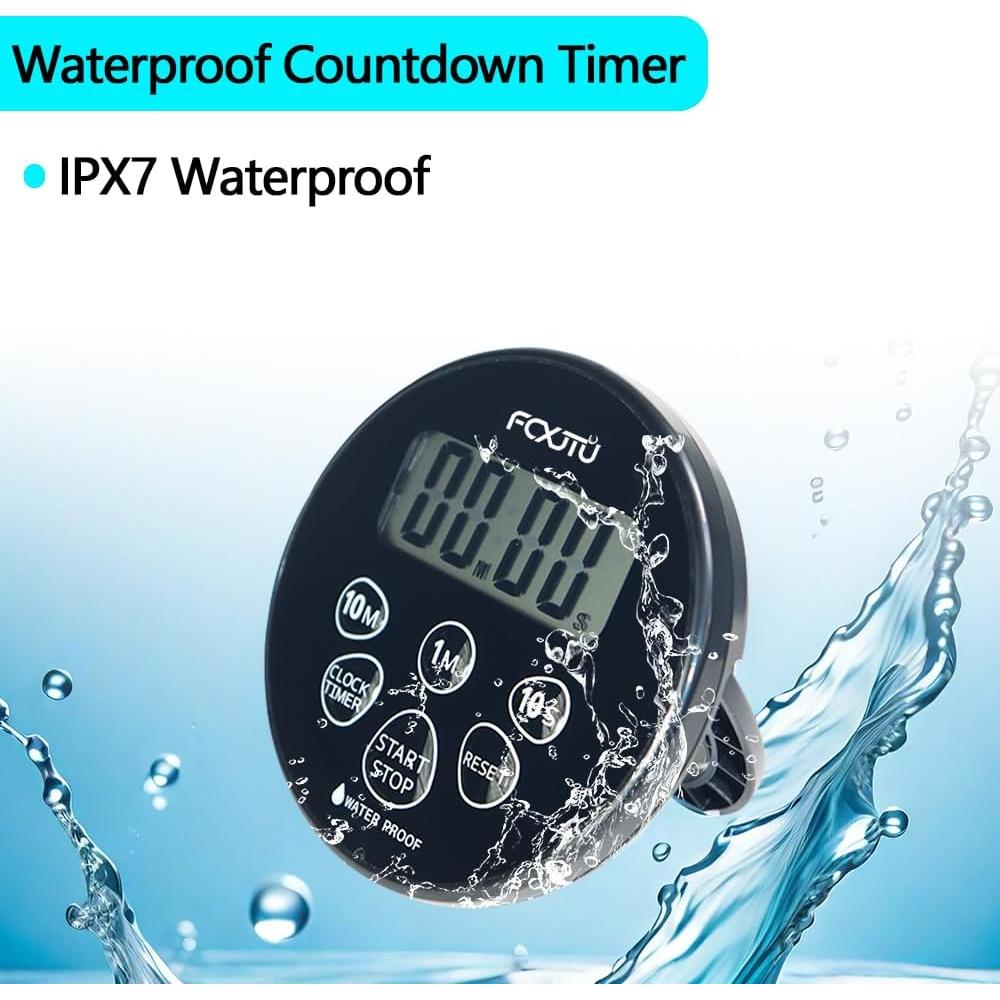 Temporizador de Ducha Impermeable FCXJTU con Alarma 99min