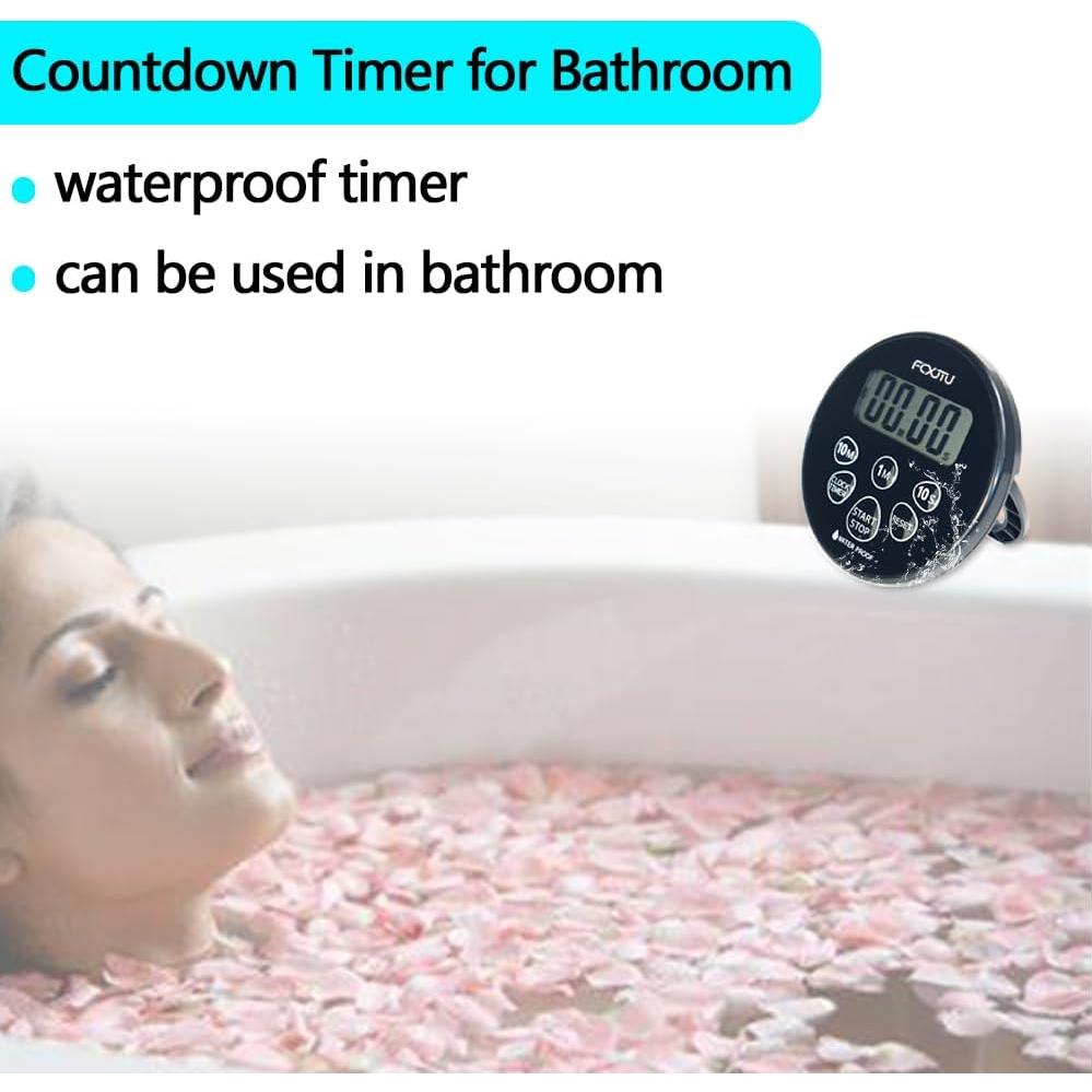 Temporizador de Ducha Impermeable FCXJTU con Alarma 99min