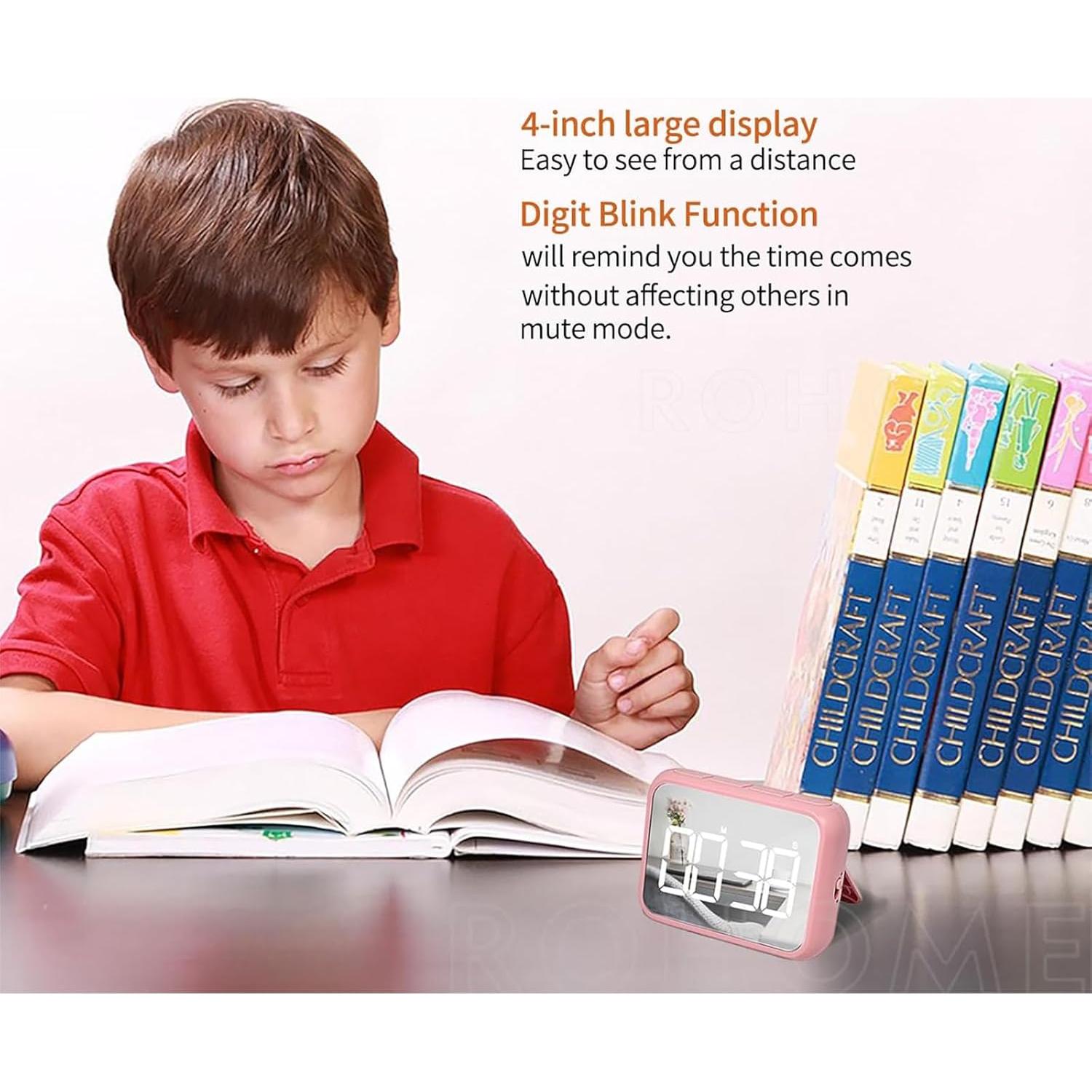 Temporizador Digital de Cocina Rohome Rosa 99 Minutos Pantalla 10.16 cm