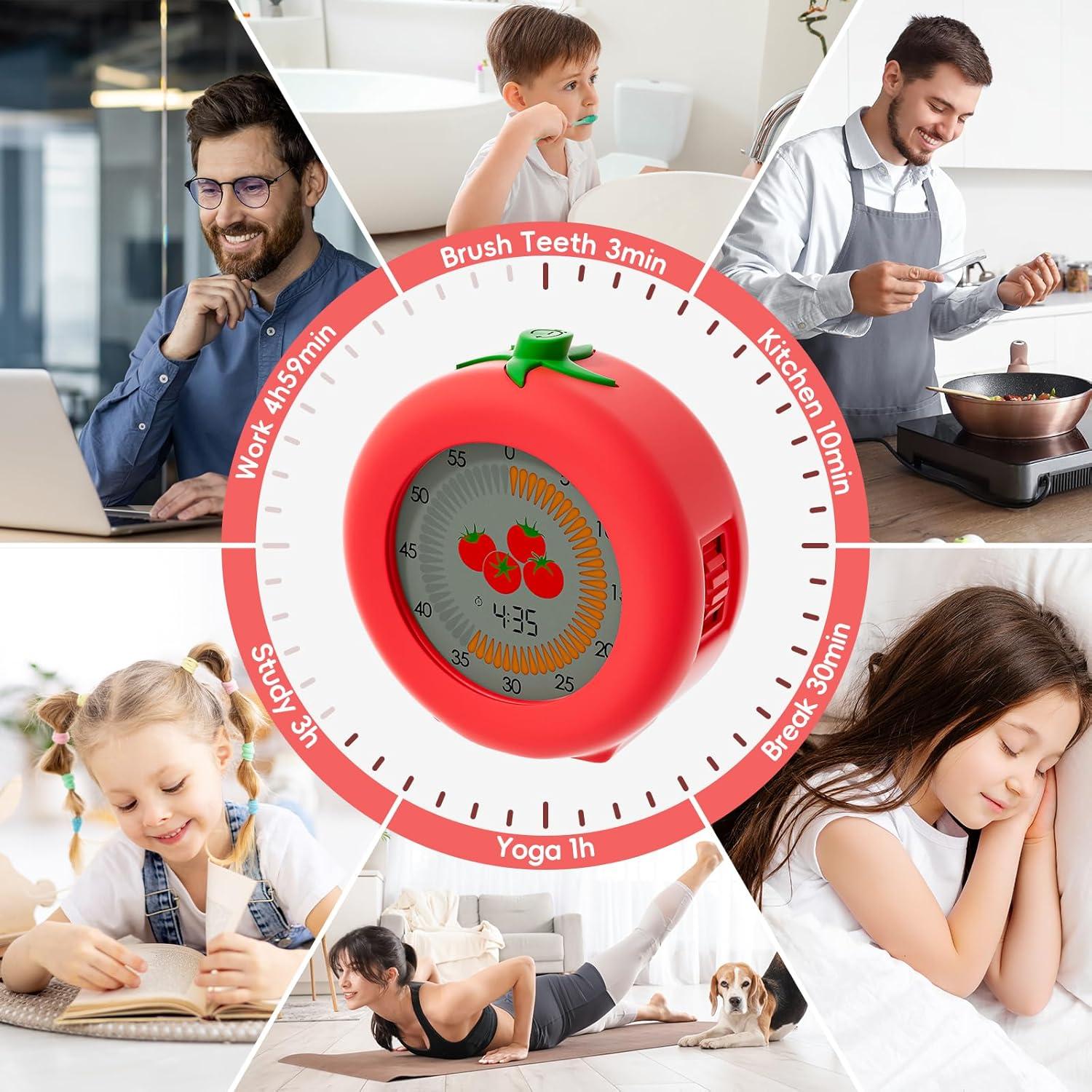 Temporizador Visual Digital Moxilos Tomate 299 Minutos