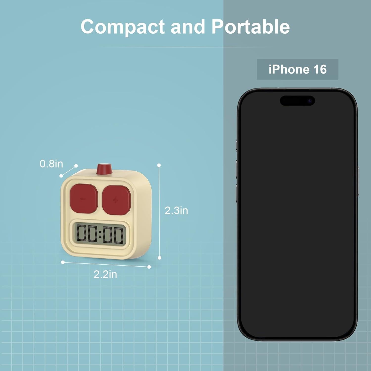 Temporizador Digital KADAMS Amarillo para Cocina y Aula