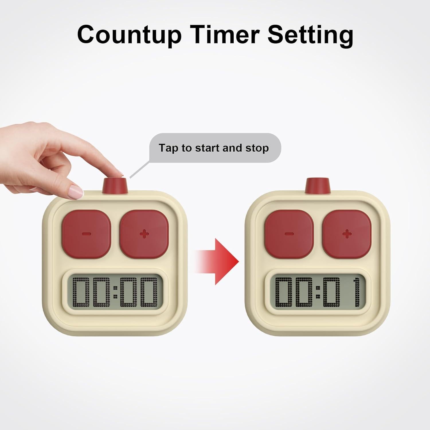 Temporizador Digital KADAMS Amarillo para Cocina y Aula