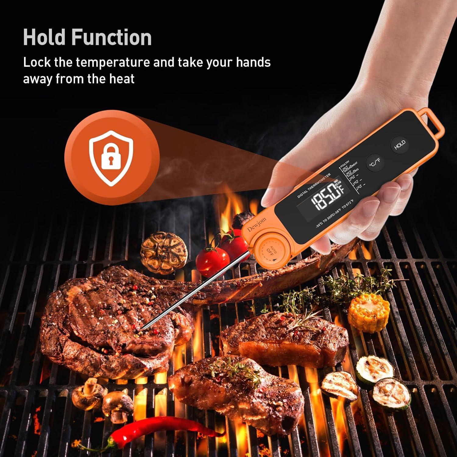 Termómetro Digital de Carne Hongkang Mandarina IP67 0.6s