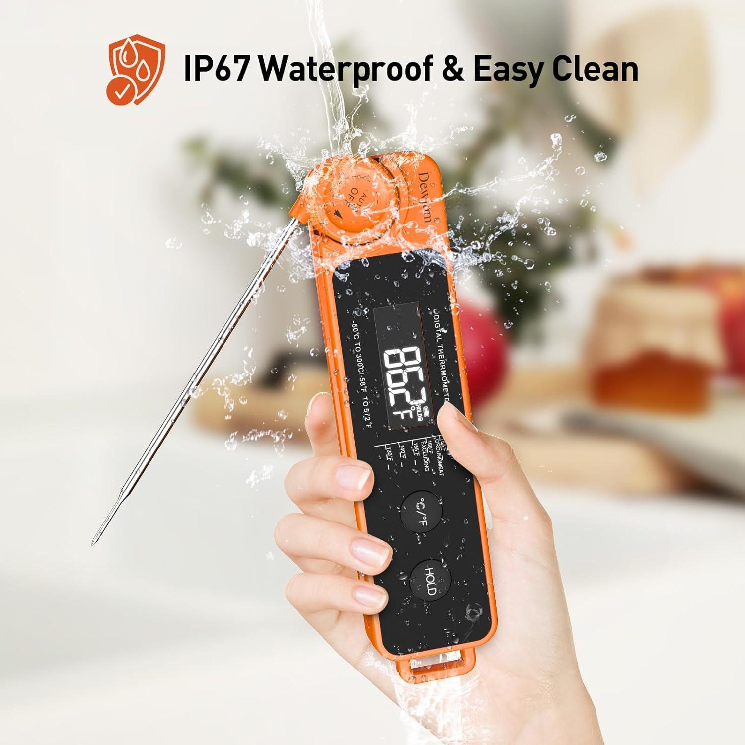 Termómetro Digital de Carne Hongkang Mandarina IP67 0.6s