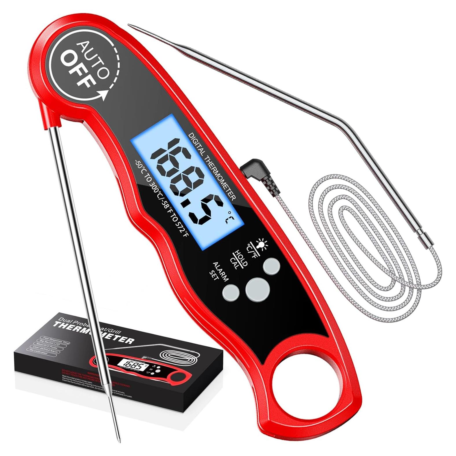 Termómetro Digital de Carne RIWUSI DT-68A con Doble Sonda