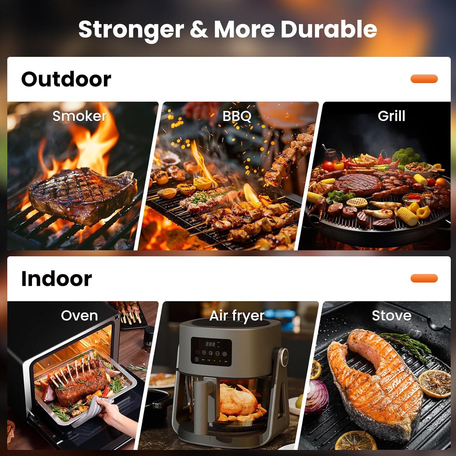 Termómetro de Carne Inalámbrico ajgvq Bluetooth 5.3 800ft
