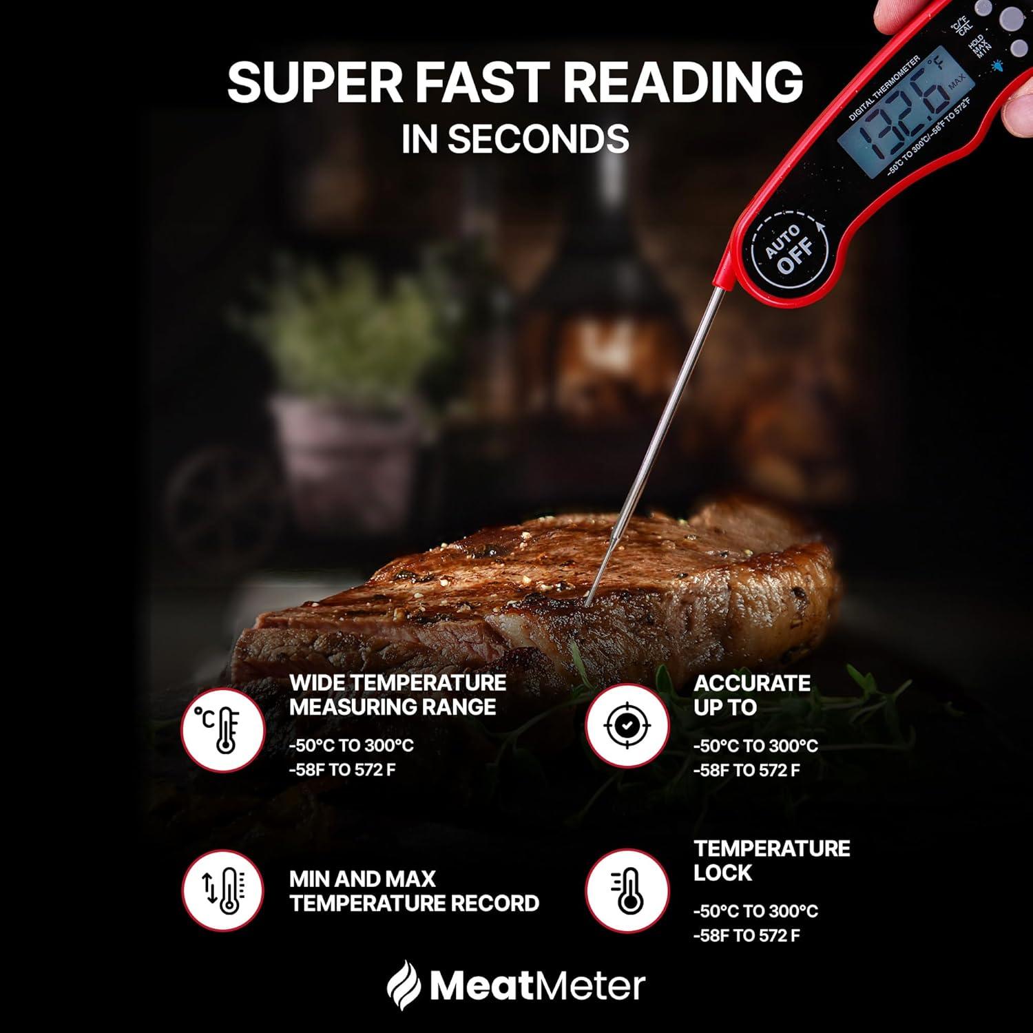 Termómetro Digital de Carne MeatMeter - Lectura Rápida e Impermeable