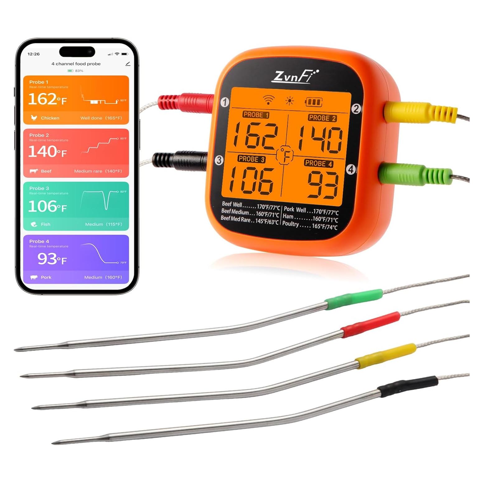 Termómetro Digital Inalámbrico de Carne Shenzhen ZF-155 LCD