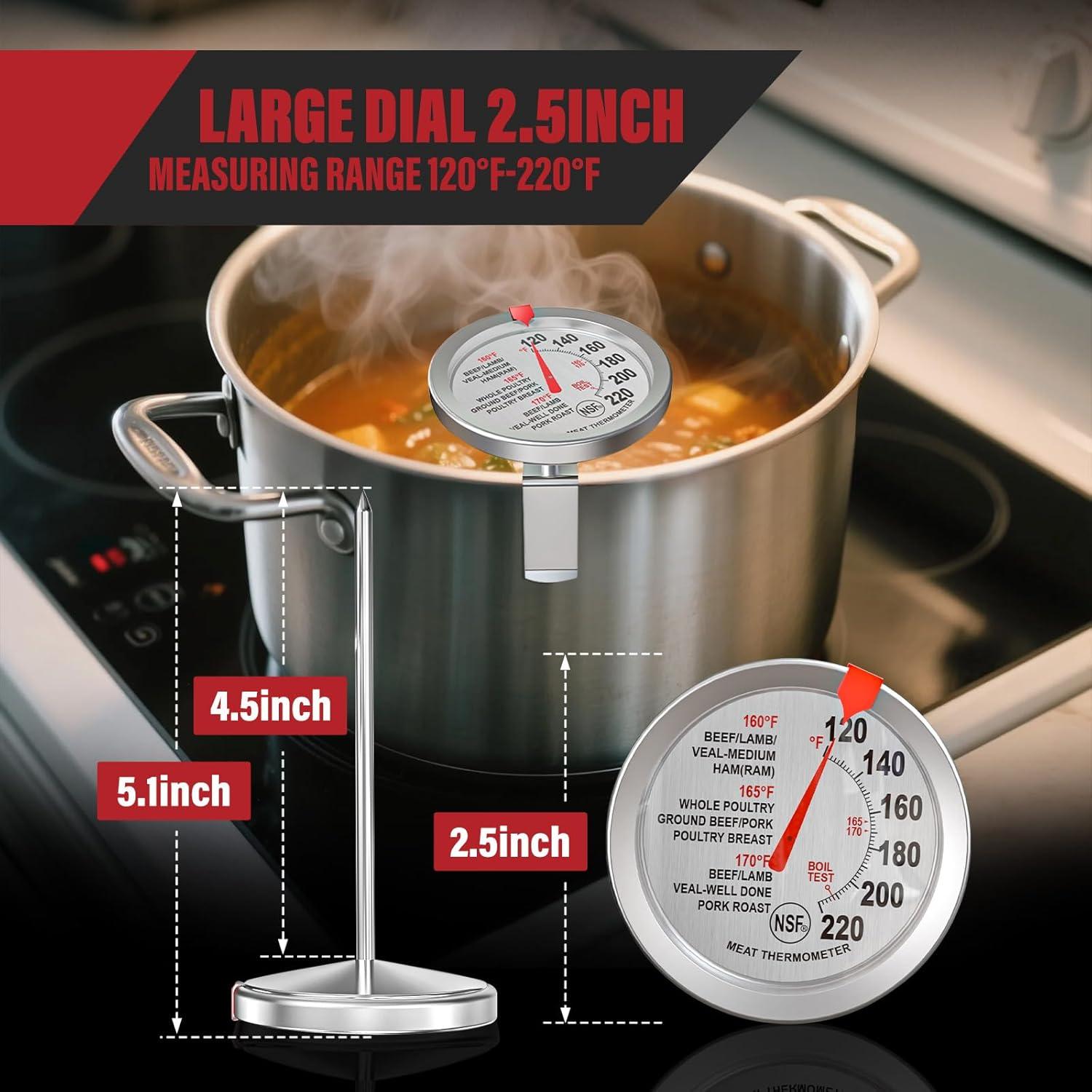 AWLKIM Termómetro de Carne Digital y Mecánico - Paquete de 3