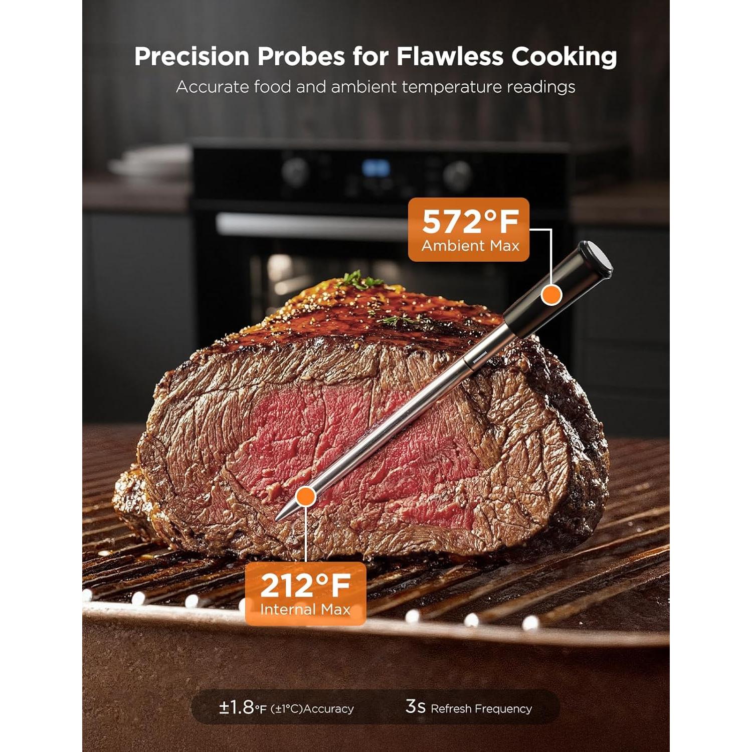 Termómetro Digital Inalámbrico GoveeLife con 4 Probetas