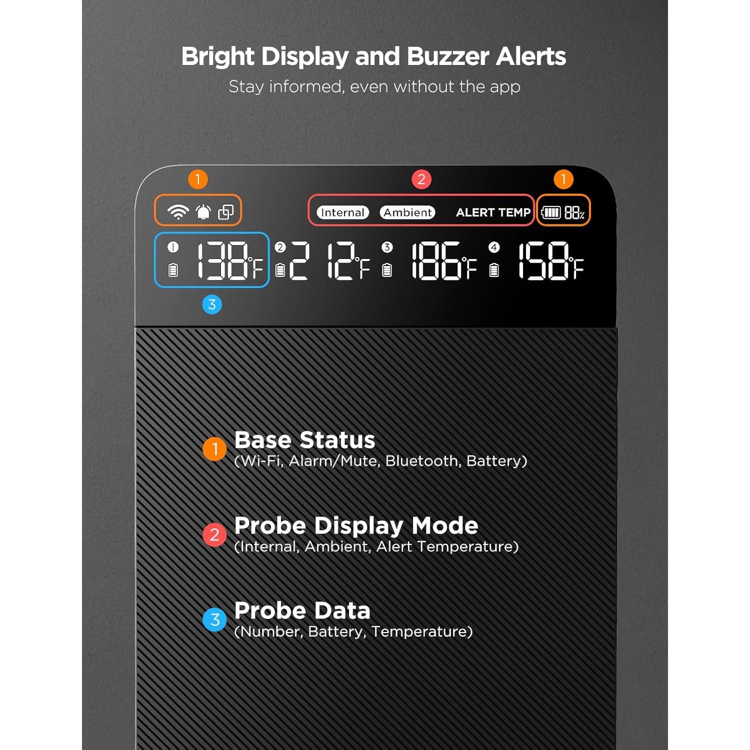 Termómetro Digital Inalámbrico GoveeLife con 4 Probetas