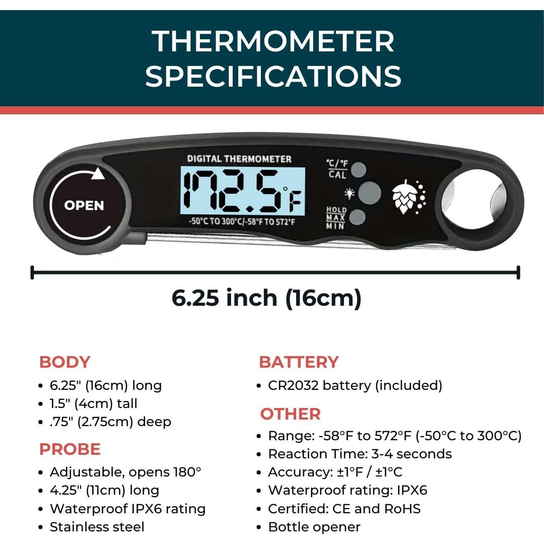 Termómetro Digital de Carne Cathy Yoder - Lectura Instantánea