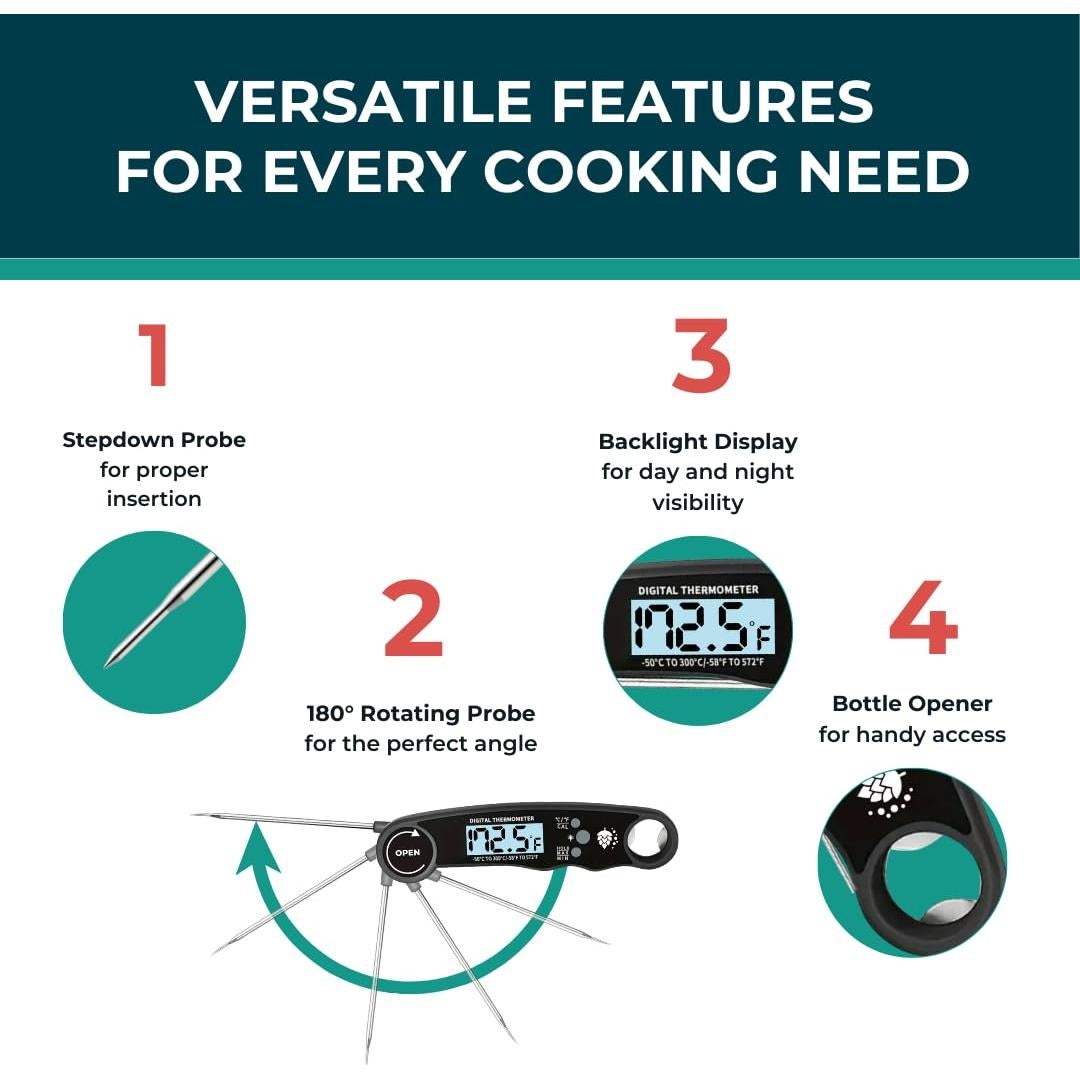 Termómetro Digital de Carne Cathy Yoder - Lectura Instantánea