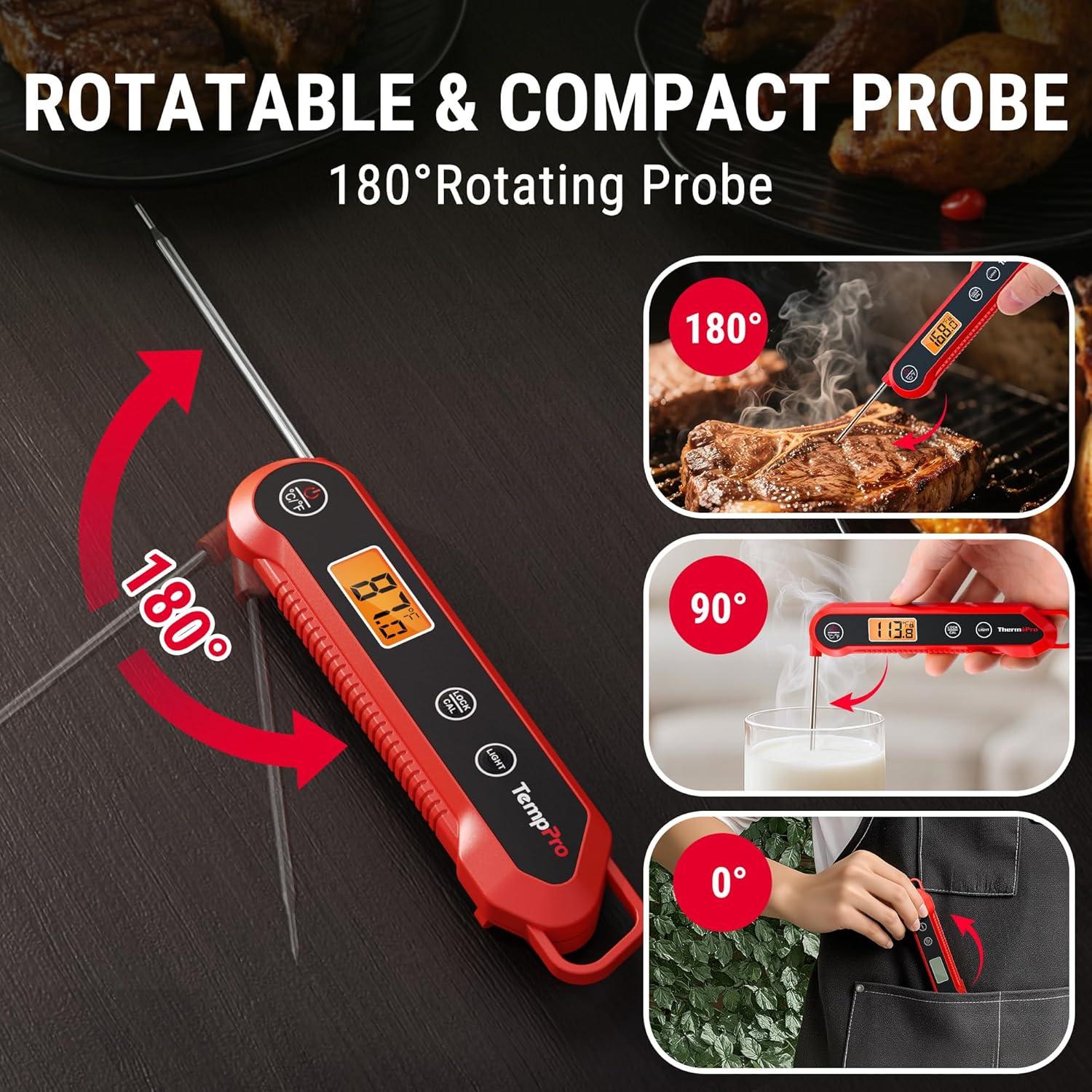Termómetro Digital Instantáneo TempPro a Prueba de Agua 0.5°C