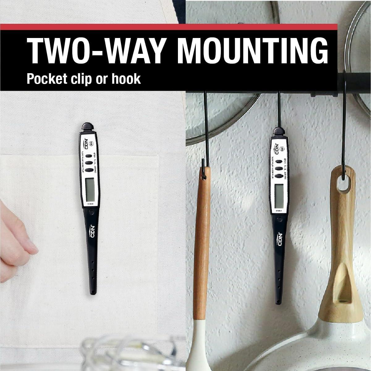 Termómetro Digital de Bolsillo CDN ProAccurate DT450X | Lectura Rápida | Punta Acero Inoxidable 7 cm | Impermeable