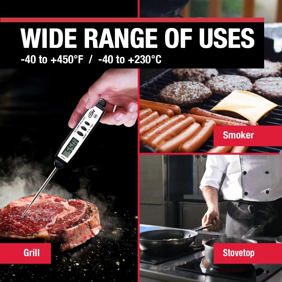 Termómetro Digital de Bolsillo CDN ProAccurate DT450X | Lectura Rápida | Punta Acero Inoxidable 7 cm | Impermeable