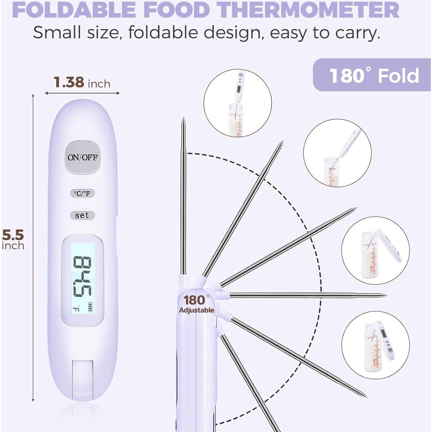 Termómetro Digital de Carne Boutarzy - Lectura Instantánea 300°C