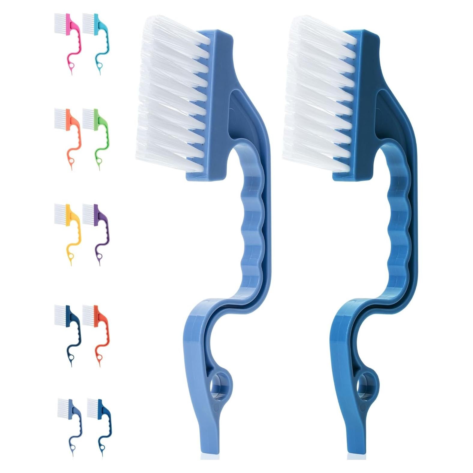 Cepillo de Limpieza de Rieles de Ventana Slick - 2 Unidades, Ergonómico