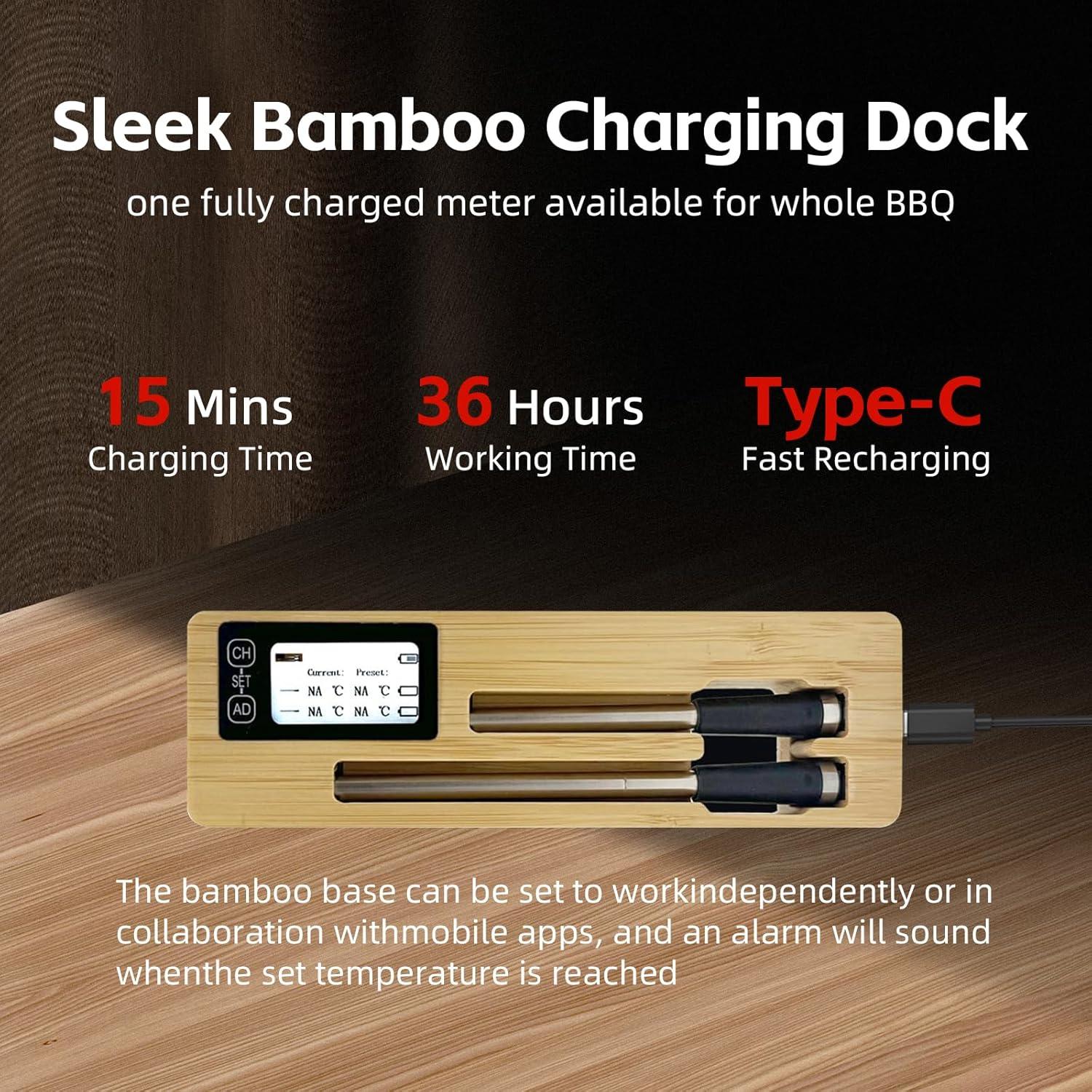 Termómetro de Carne Inalámbrico BloomNest 2 Probes Bluetooth 200m