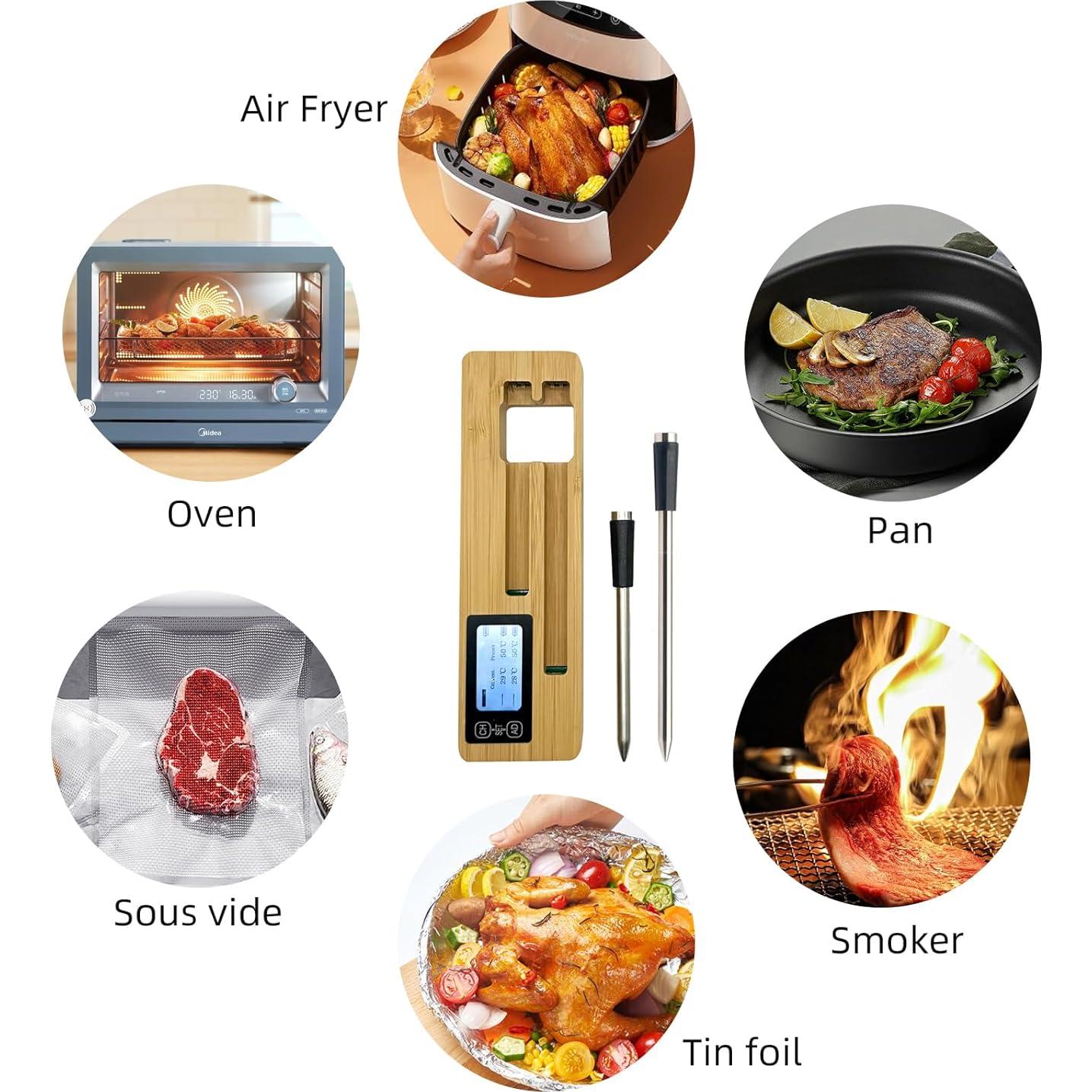 Termómetro de Carne Inalámbrico BloomNest 2 Probes Bluetooth 200m