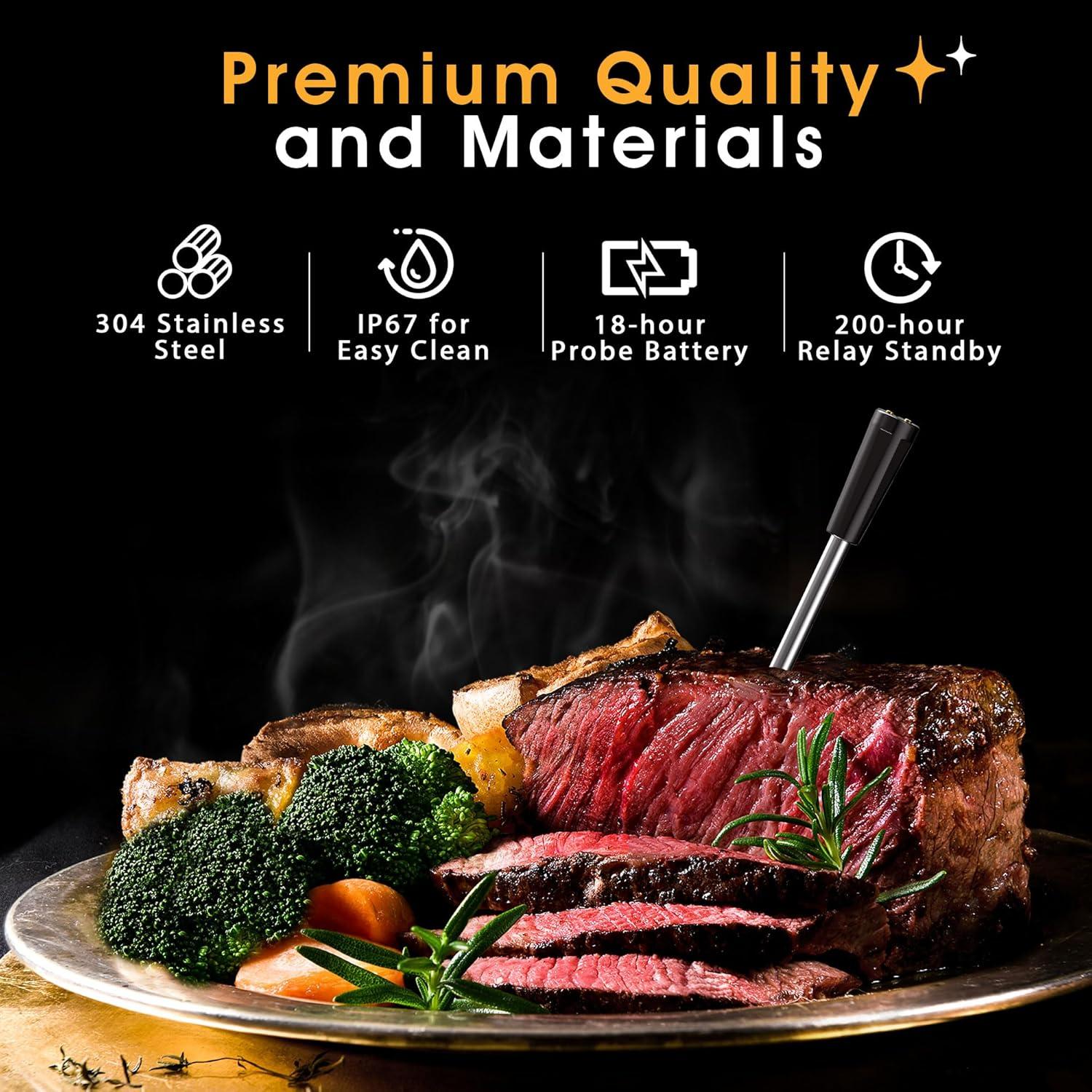 Termómetro de Carne Inalámbrico TIMETOP con 1 Sonda APP