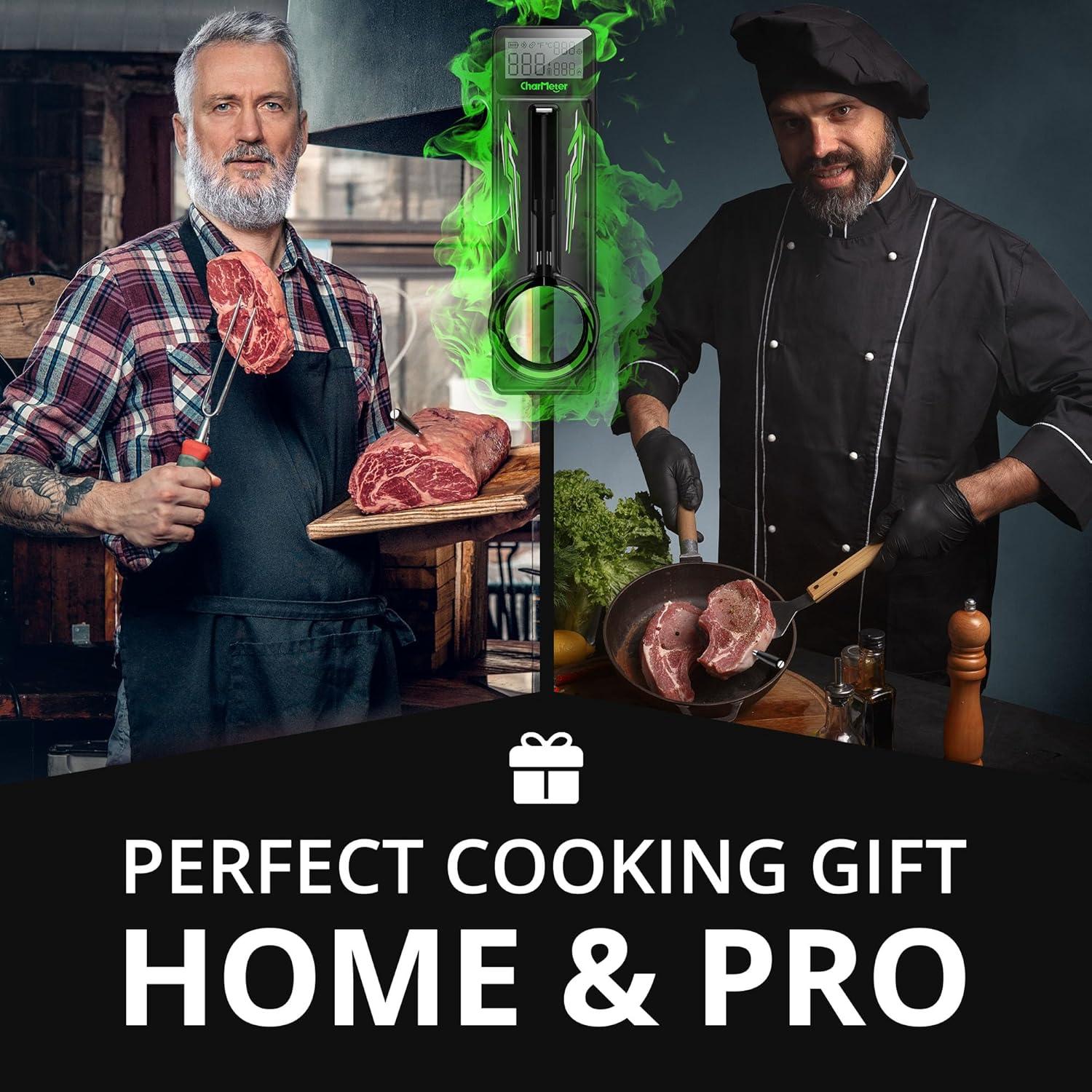 Termómetro de Carne Inalámbrico CharMeter con Sonda Ultra Fina