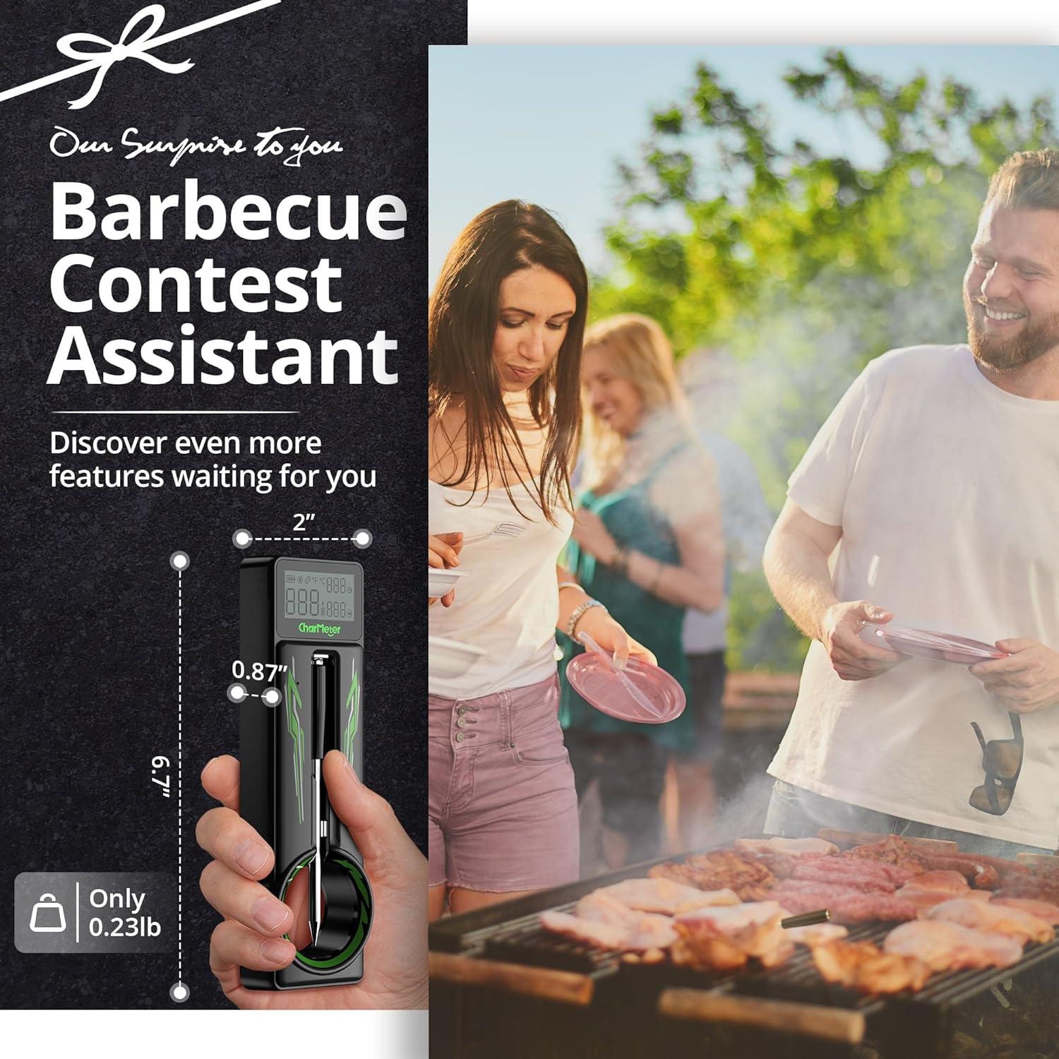 Termómetro de Carne Inalámbrico CharMeter con Sonda Ultra Fina