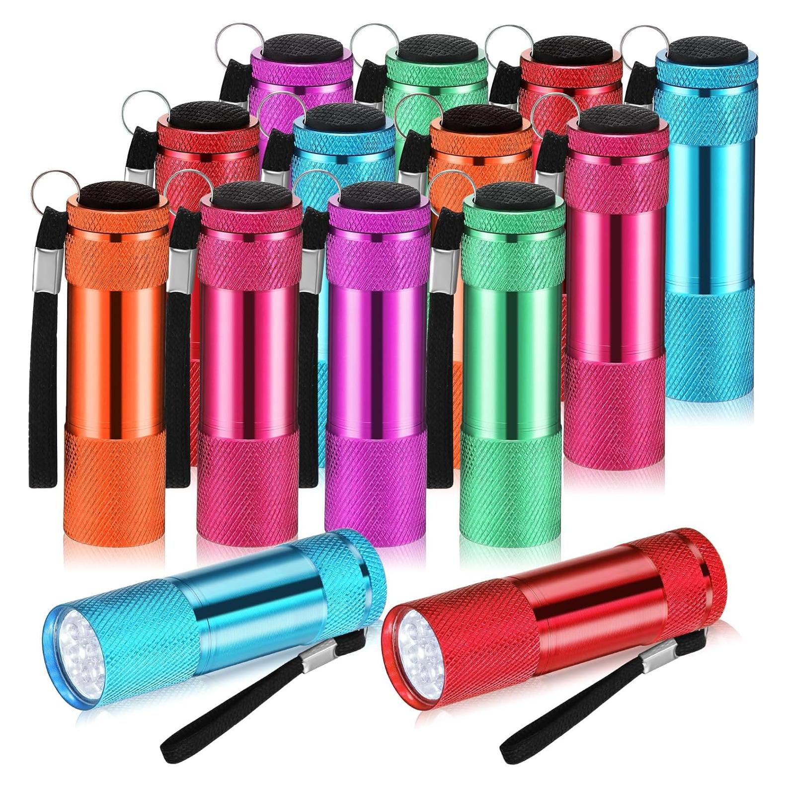 Linternas LED Mini VIHOSE 12 Pcs Aluminio Colores Brillantes