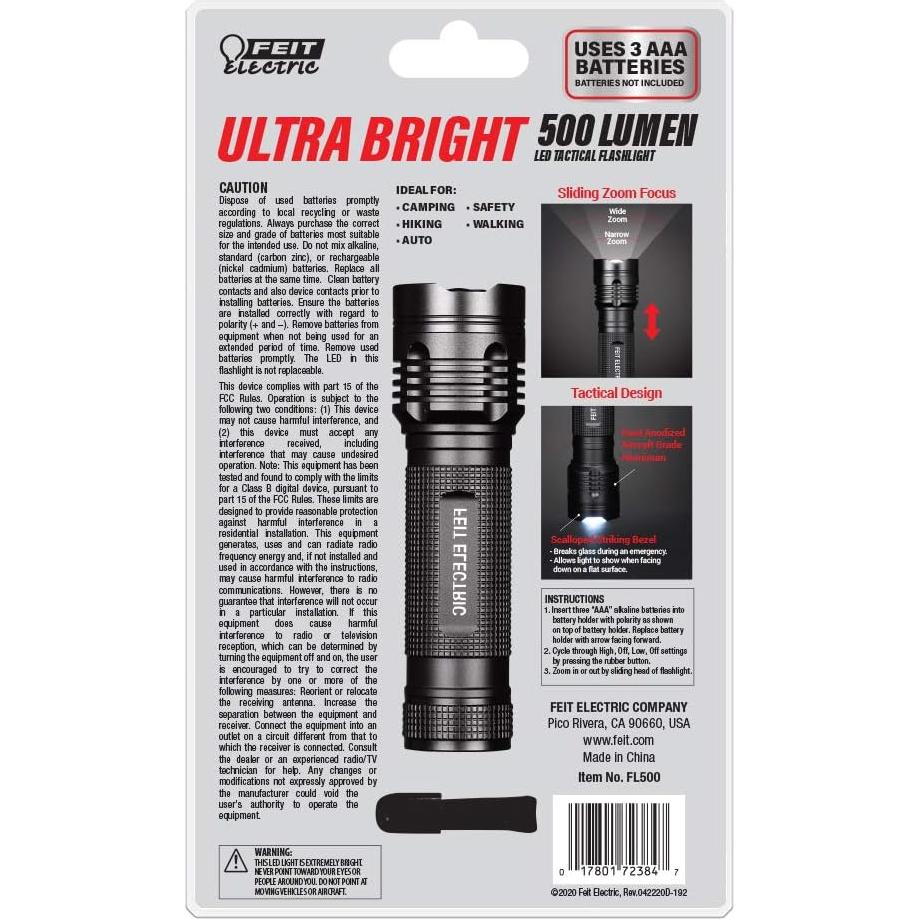 Linterna LED Compacta Feit Electric FL500 500 Lúmenes
