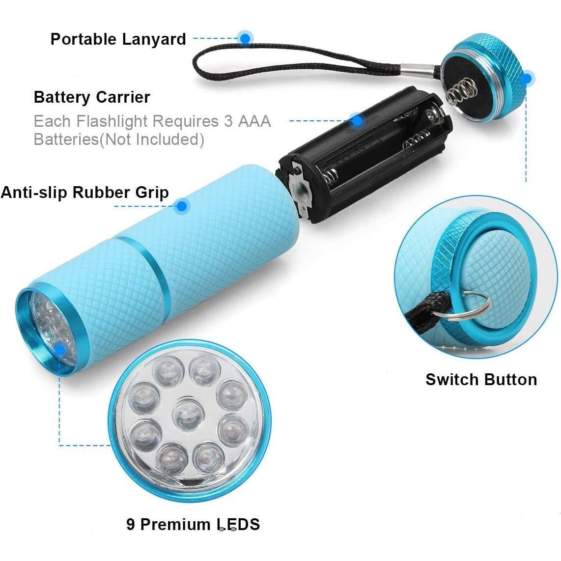 Linternas LED AHIER 4 Piezas Portátiles para Camping y Hogar