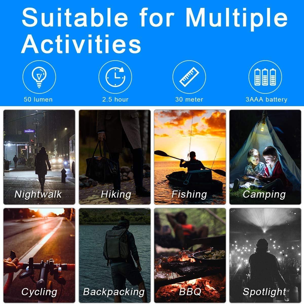 Linternas LED AHIER 4 Piezas Portátiles para Camping y Hogar