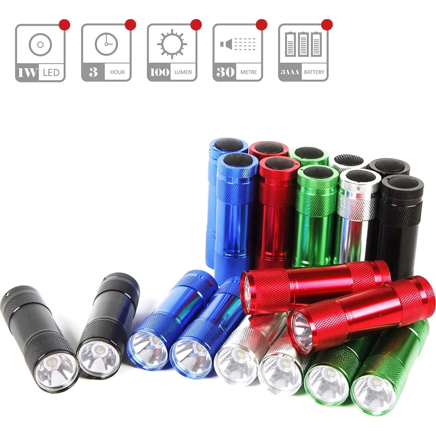 Juego de Linternas LED FASTPRO 20-Pack 100 Lúmenes Aluminio