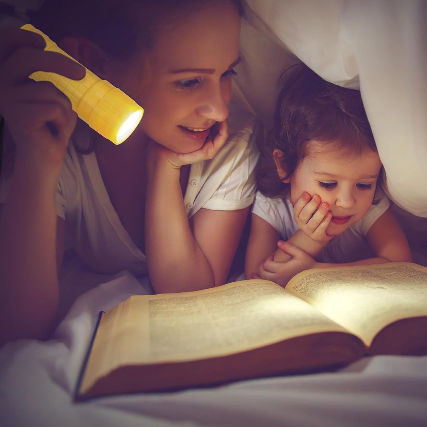 48 Mini Linternas LED Rossesay con 144 Baterías AAA - Colores