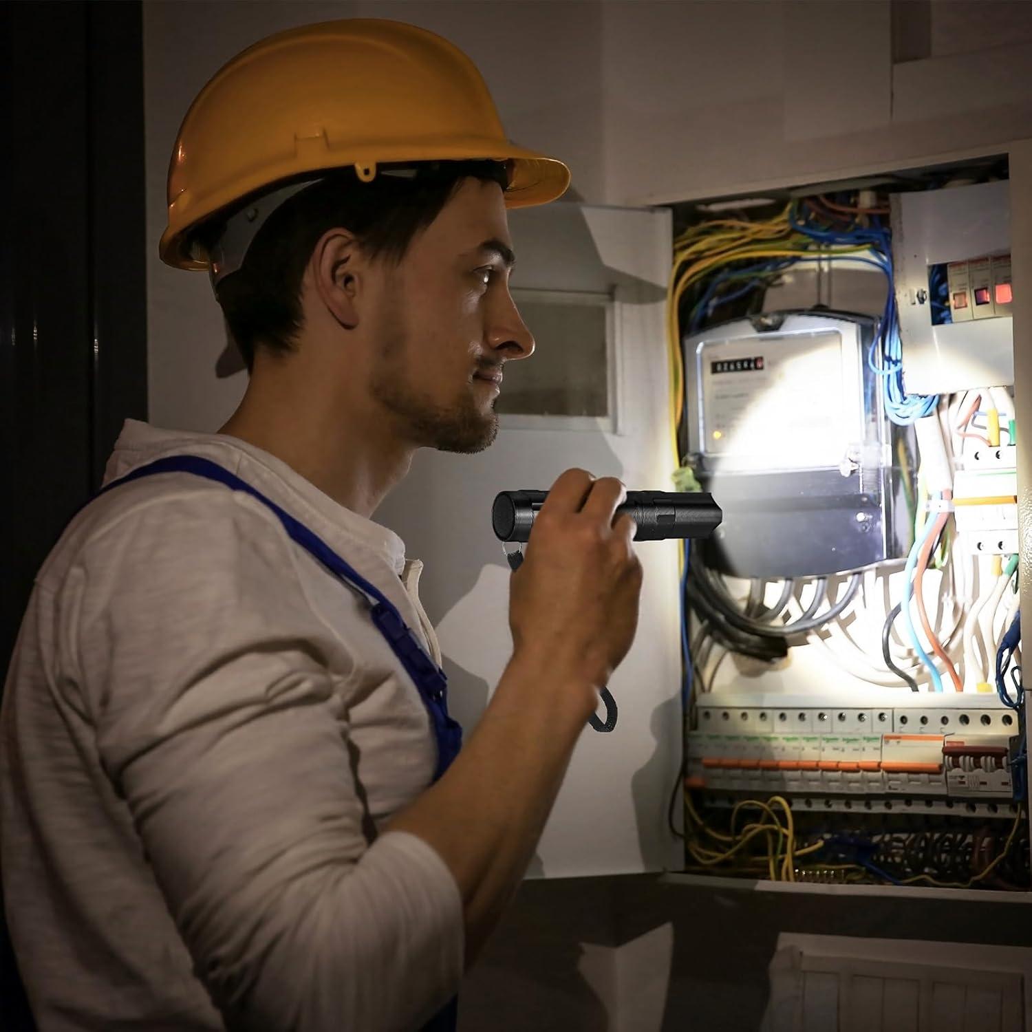 36 Mini Linternas LED Aluminio Tujoe Negras para Emergencias