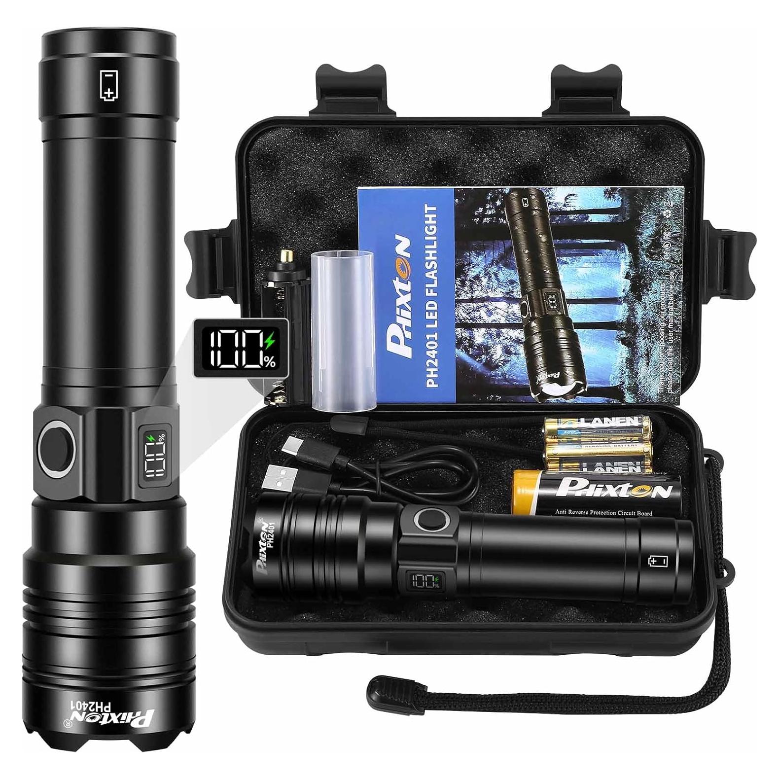 Linterna Recargable PHIXTON PH2401 2000 Lúmenes USB C 15 Horas