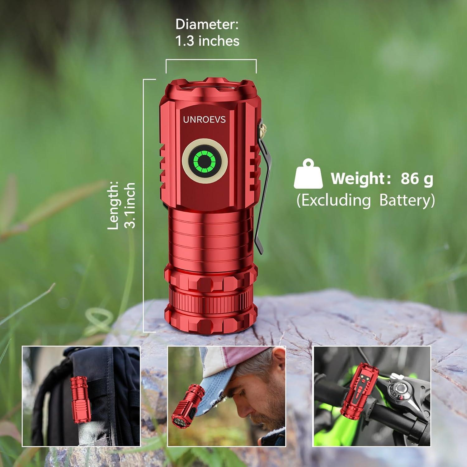 Linterna Recargable UNROEVS XC01 2550 Lúmenes Compacta USB-C