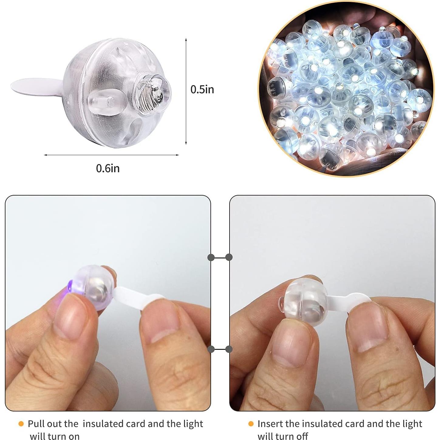 Luces de Globo Aogist 100pcs LED Blancas Impermeables