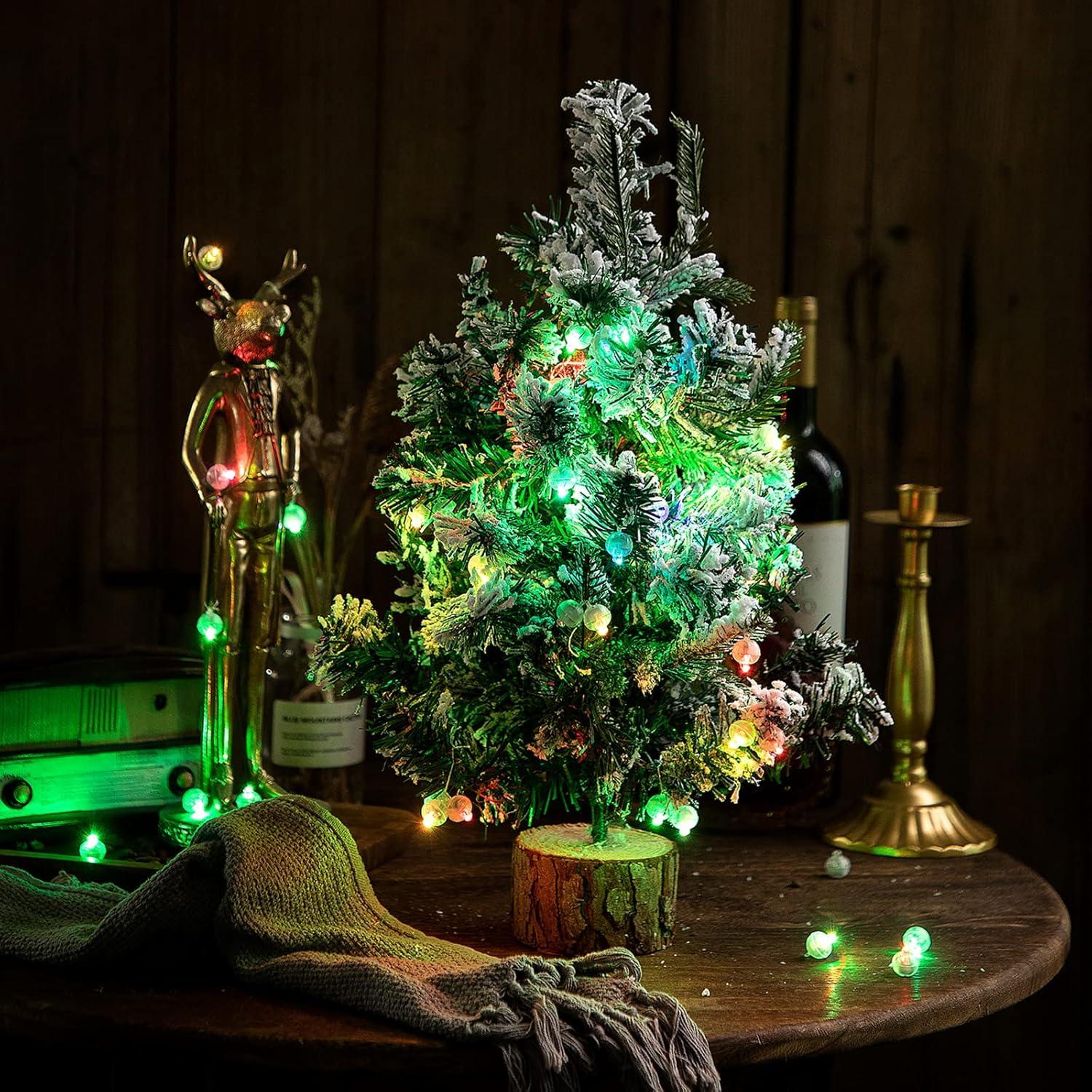 Luces de Globo Aogist 100pcs LED Blancas Impermeables