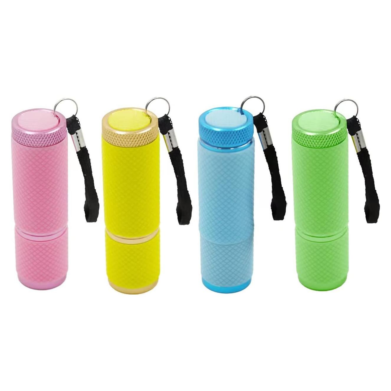 Paquete de 4 Linternas Mini DAFURIET 9 LED Brillan en la Oscuridad