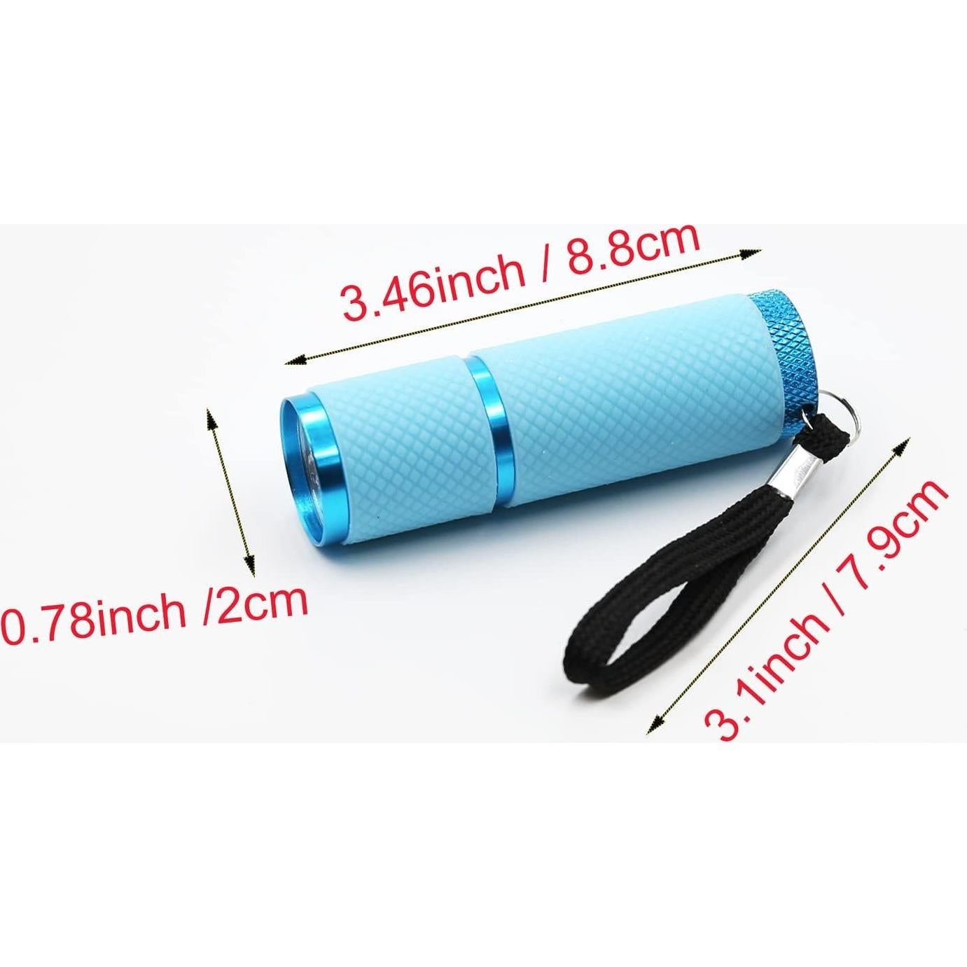 Paquete de 4 Linternas Mini DAFURIET 9 LED Brillan en la Oscuridad